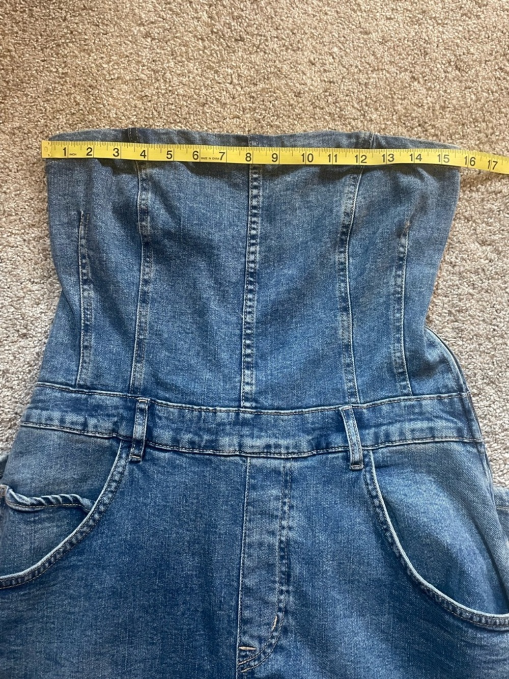 We The Free - Je Suis Pret Barrel Denim Jumpsuit - Size large - Picture 11 of 13